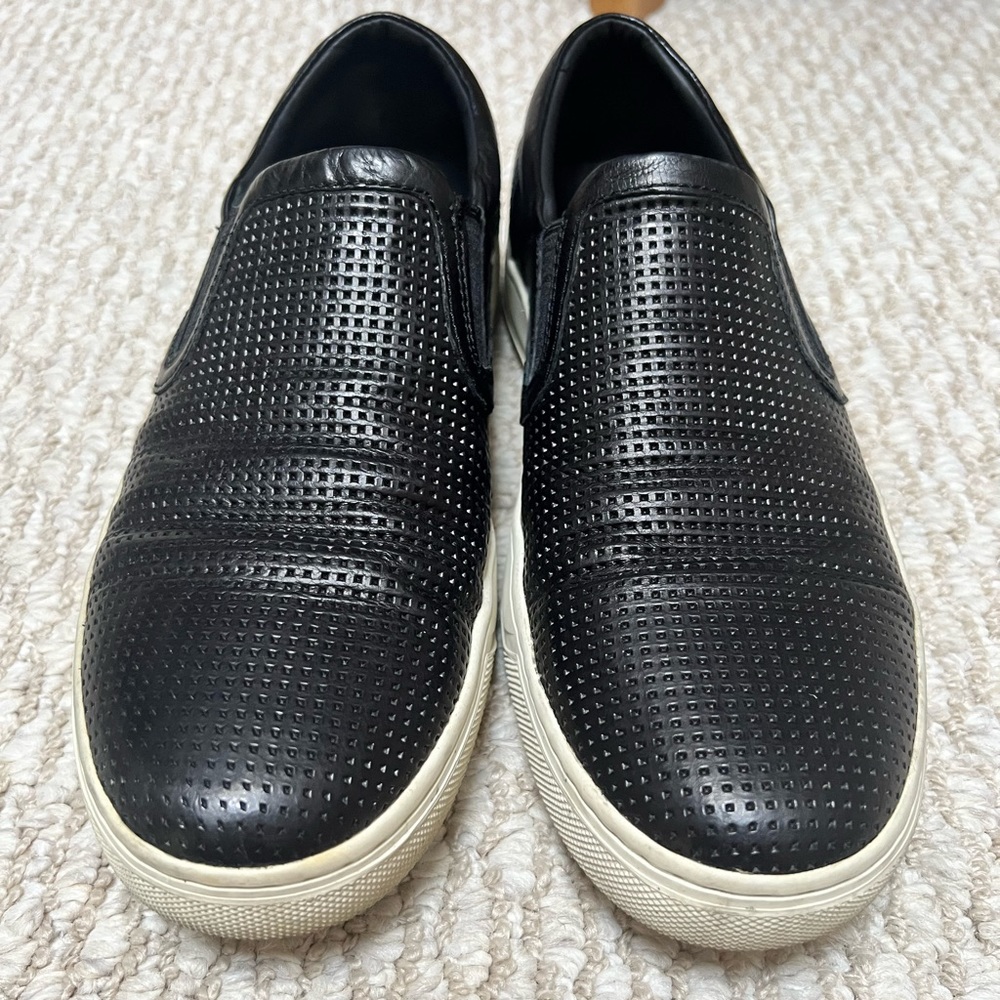 Vince leather slip on shoes